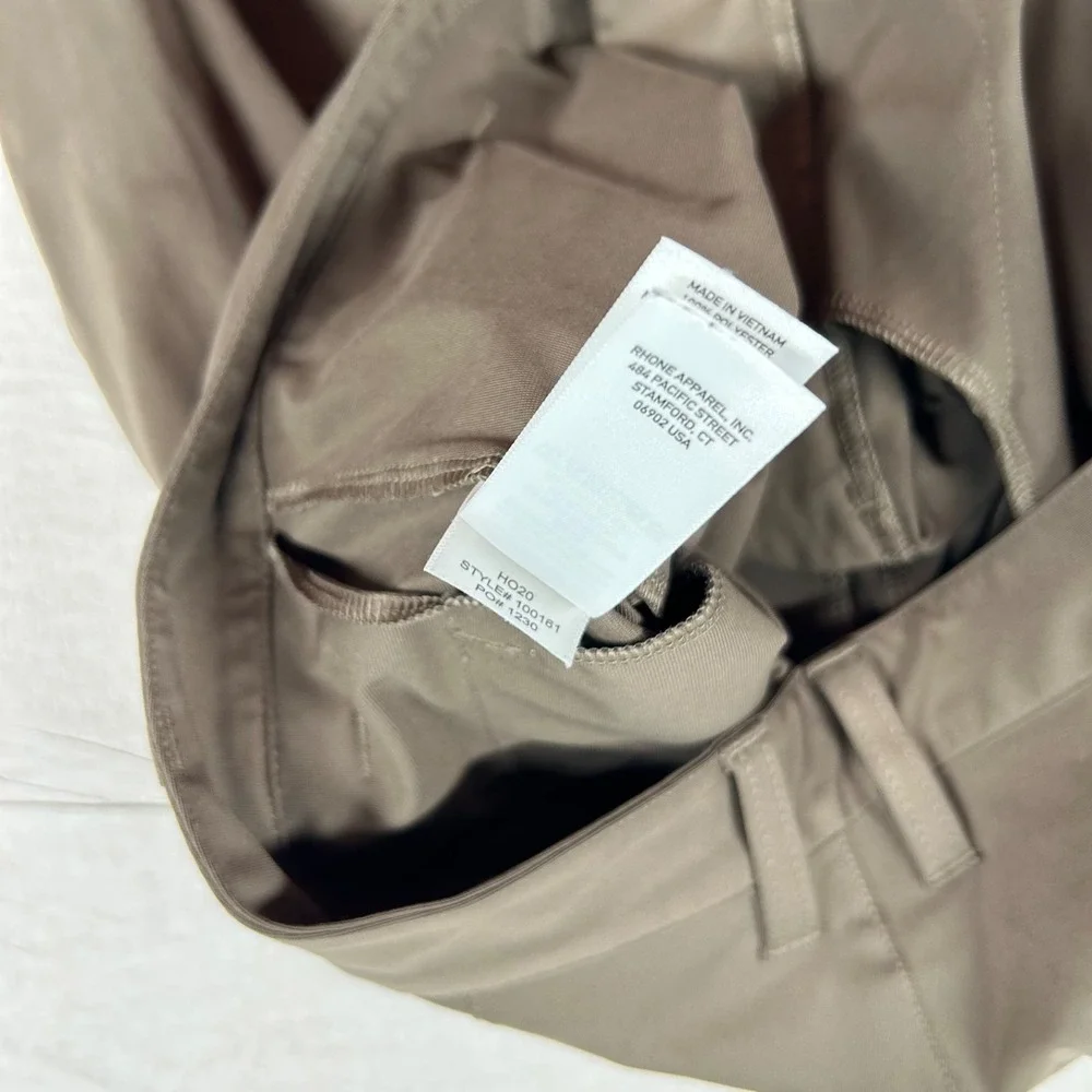 Rhone Pants Mens 30 Commuter Performance Chino Brown Classic Taupe Golf